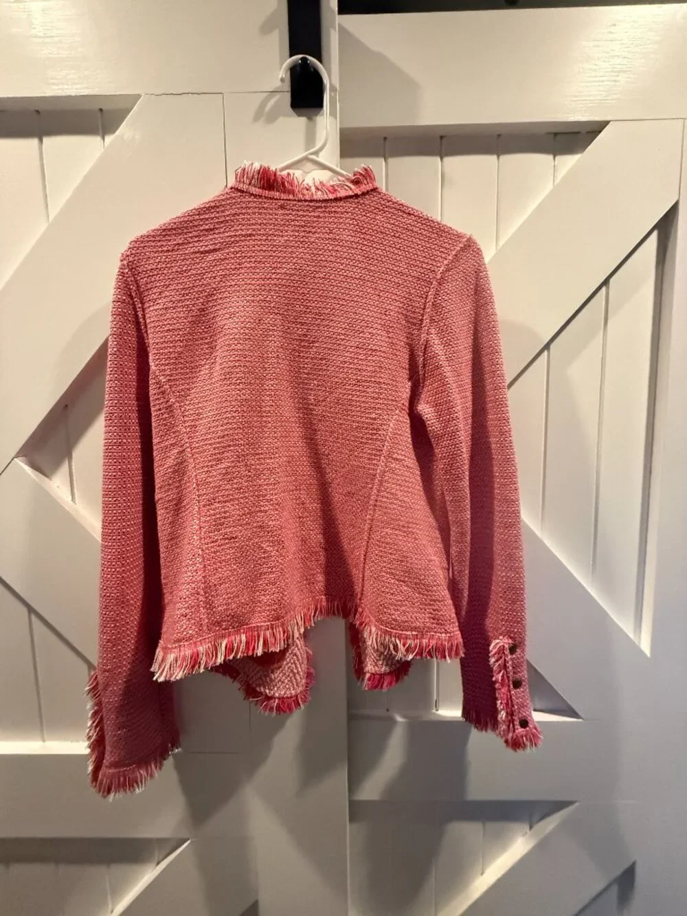 NIC+ZOE Women's Fringe Mix Knit Jacket Med